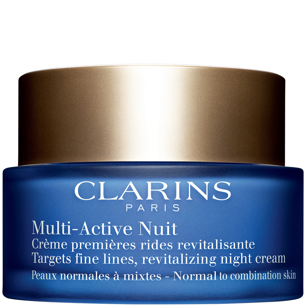 Clarins Multi-Active Nuit Crème Premières RidesRevitalisante  Peaux Normales à Mixtes Soin visage