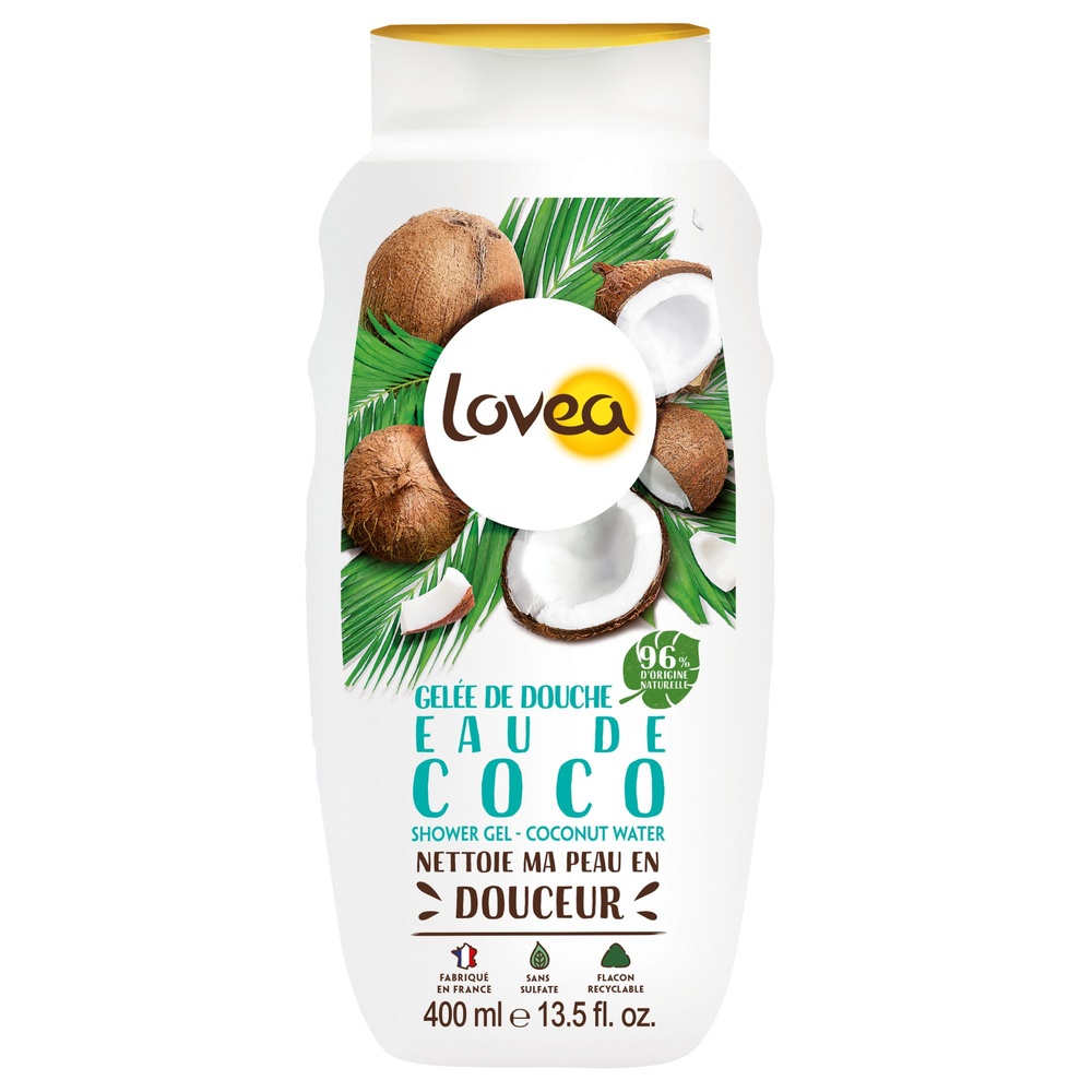 lovea Gelée de Douche Eau de coco Gelée de Douche