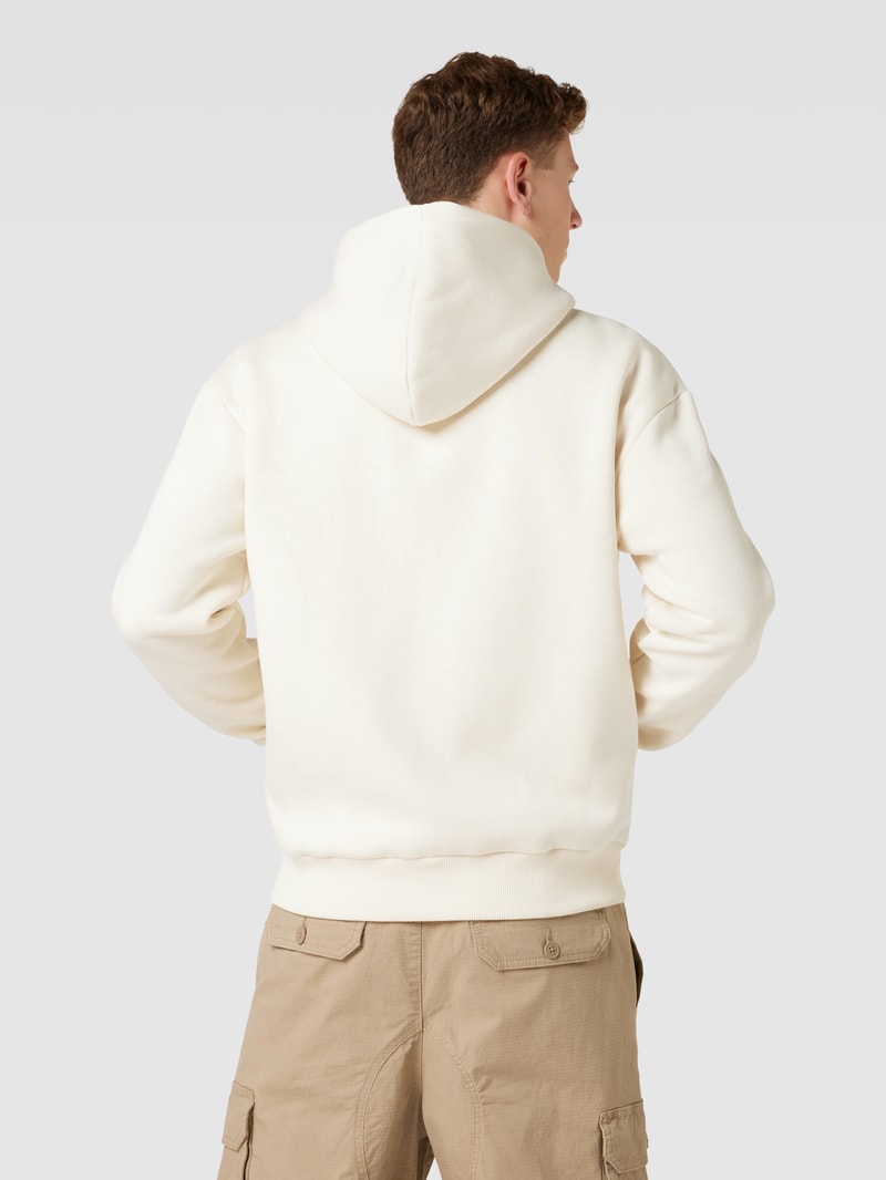 Sweatjacke mit Kapuze in ecru