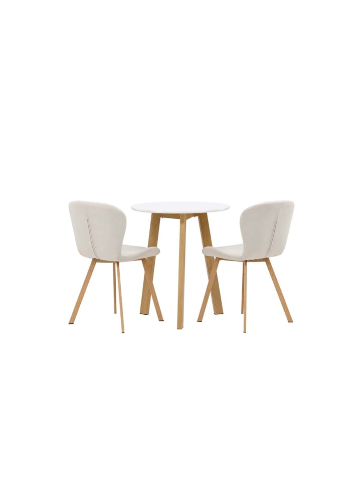 ebuy24 Essgruppe Leonora 5 (3-teilig) Weiß 65 x 65 cm günstig kaufen onesize