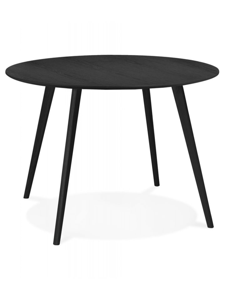 KADIMA DESIGN Runder Esstisch AMY aus MDF | Zeitloses Design in Schwarz günstig kaufen onesize