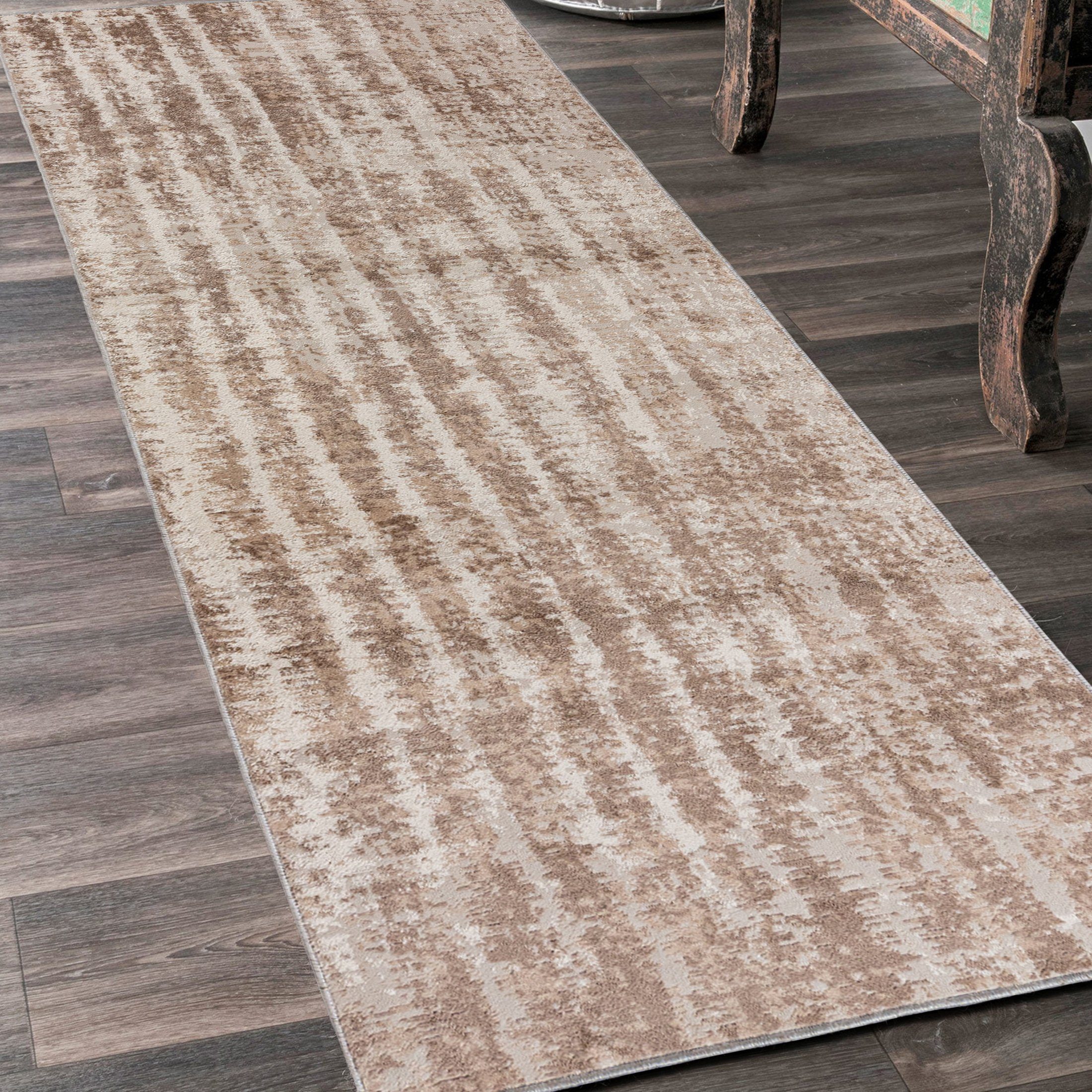Läufer Läufer FlurLäufer Modern für Vorzimmer Schlafzimmer - Abstrakt Muster, Mazovia, 70 x 100 cm, Kurzflor, Meterware