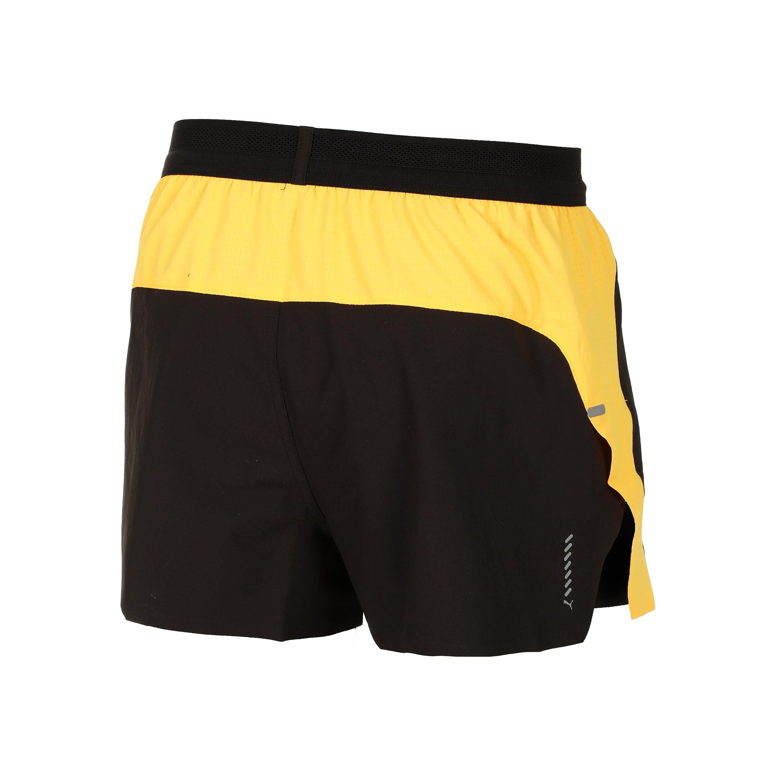 Run Ultraweave Velocity 3in Split Laufshorts Herren - Schwarz, Gelb