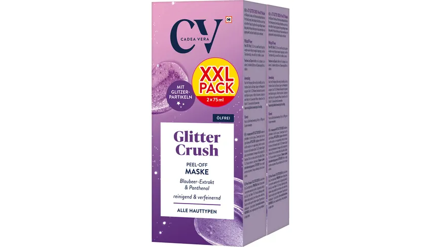 CV Glitter Crush Peel-Off Maske Doppelpack 150 ml