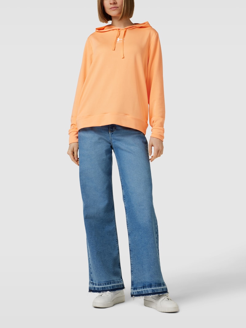 Hoodie mit Eingrifftaschen Modell 'Rival Terry' in orange