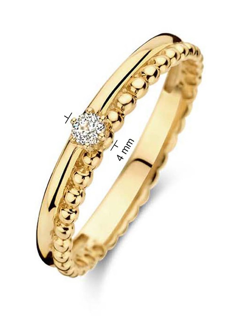 Jackie 14K Gold Villa Carmina ring of 14 carat yellow gold with topaz