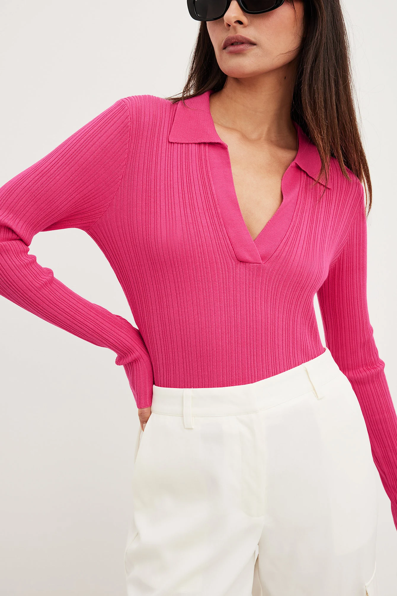 Feingestricktes Langarmshirt