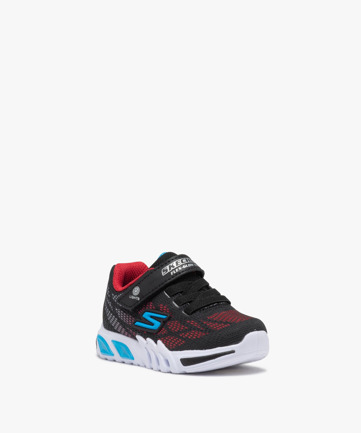 Baskets Garçon multicolores à semelle lumineuse - Skechers noir | GEMO