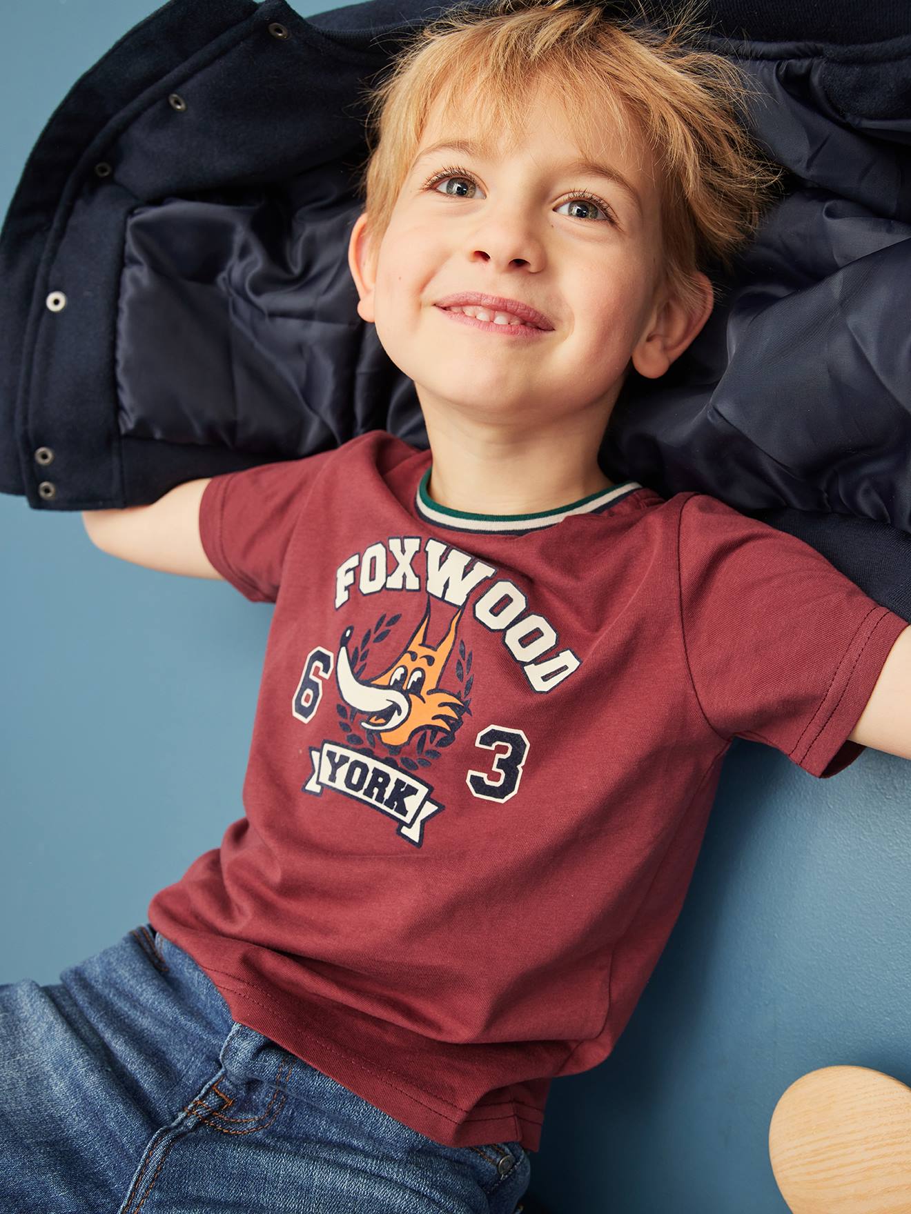 Vertbaudet Jungen T-Shirt, Fuchs - bordeaux