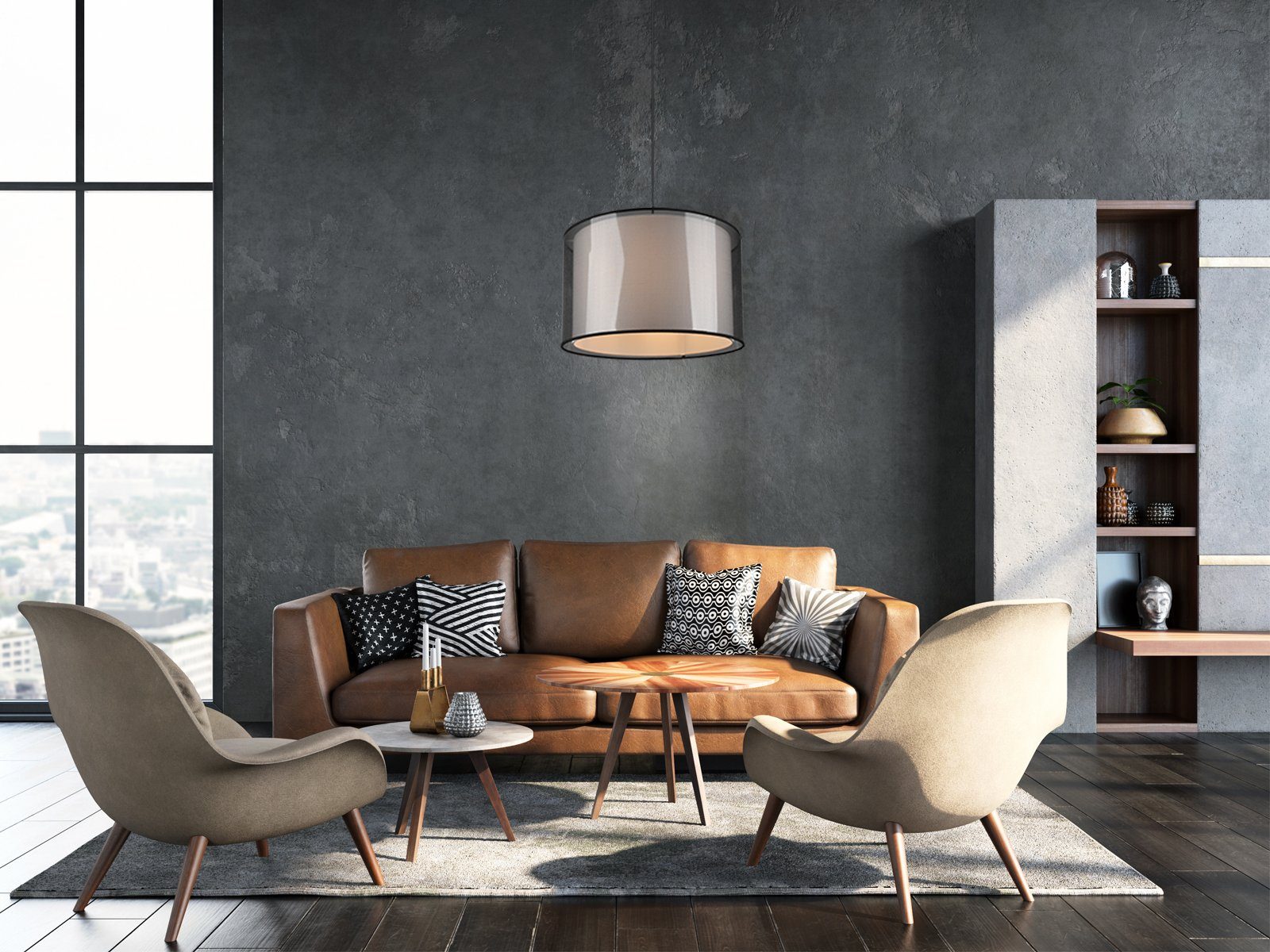 meineWunschleuchte LED Pendelleuchte, Dimmfunktion, LED wechselbar, Warmweiß, ausgefallen-e Designer-lampen einflammig für über-n Esstisch hängend