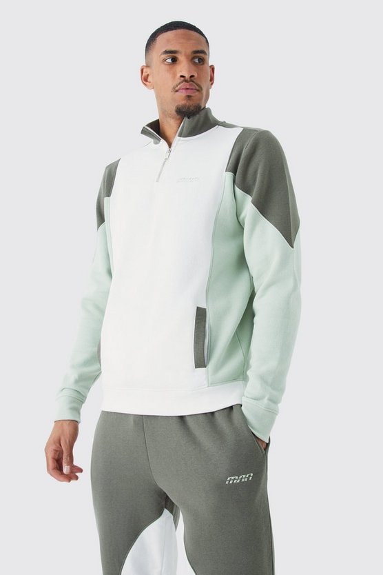 Tall Colorblock Trainingsanzug mit Trichterkragen