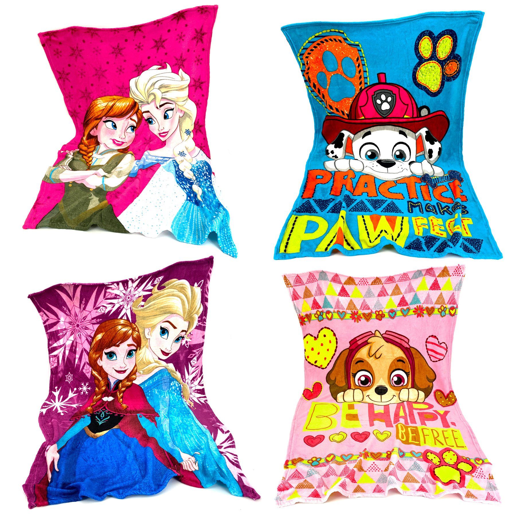 Kinderdecke Kinder Kuscheldecke  Eiskönigin Paw Patrol, heimtexland, kuschelig weiche Wohndecke I Flanell I Kinderzimmer Decke