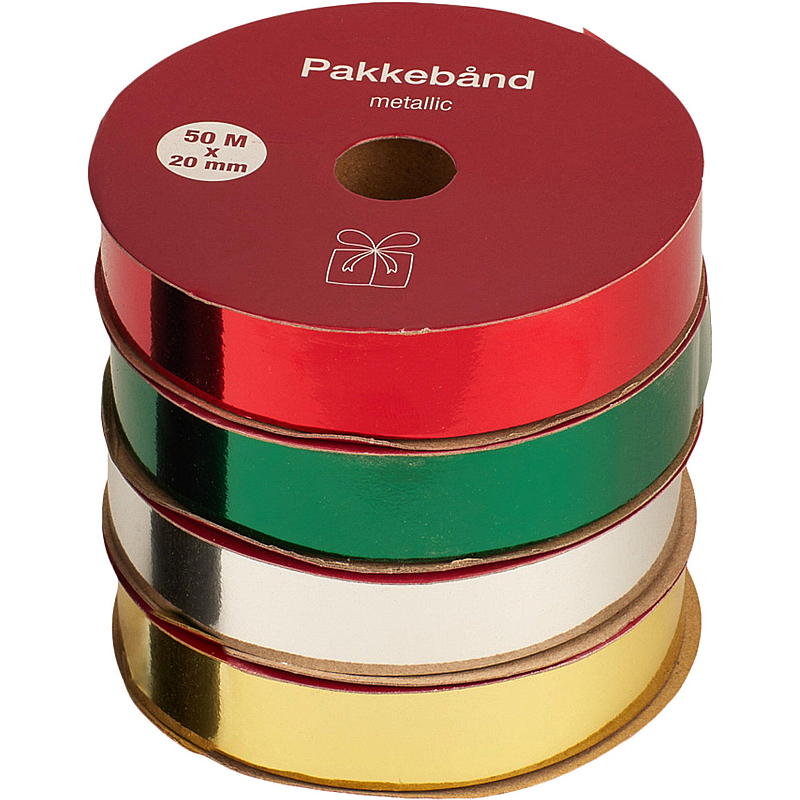 Home Pakkebånd 50 m x 2 cm metallic
