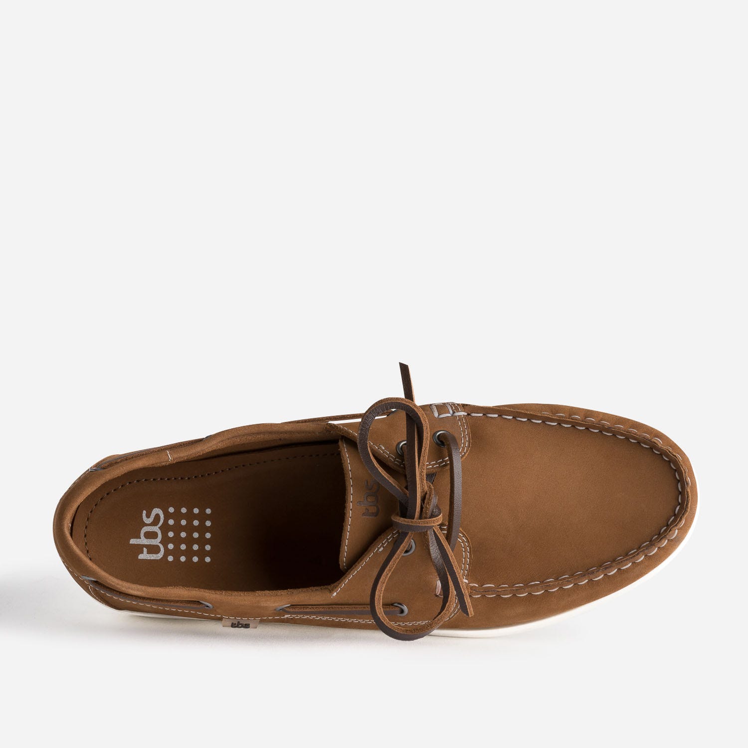 Chaussure-bateau TBS camel en cuir