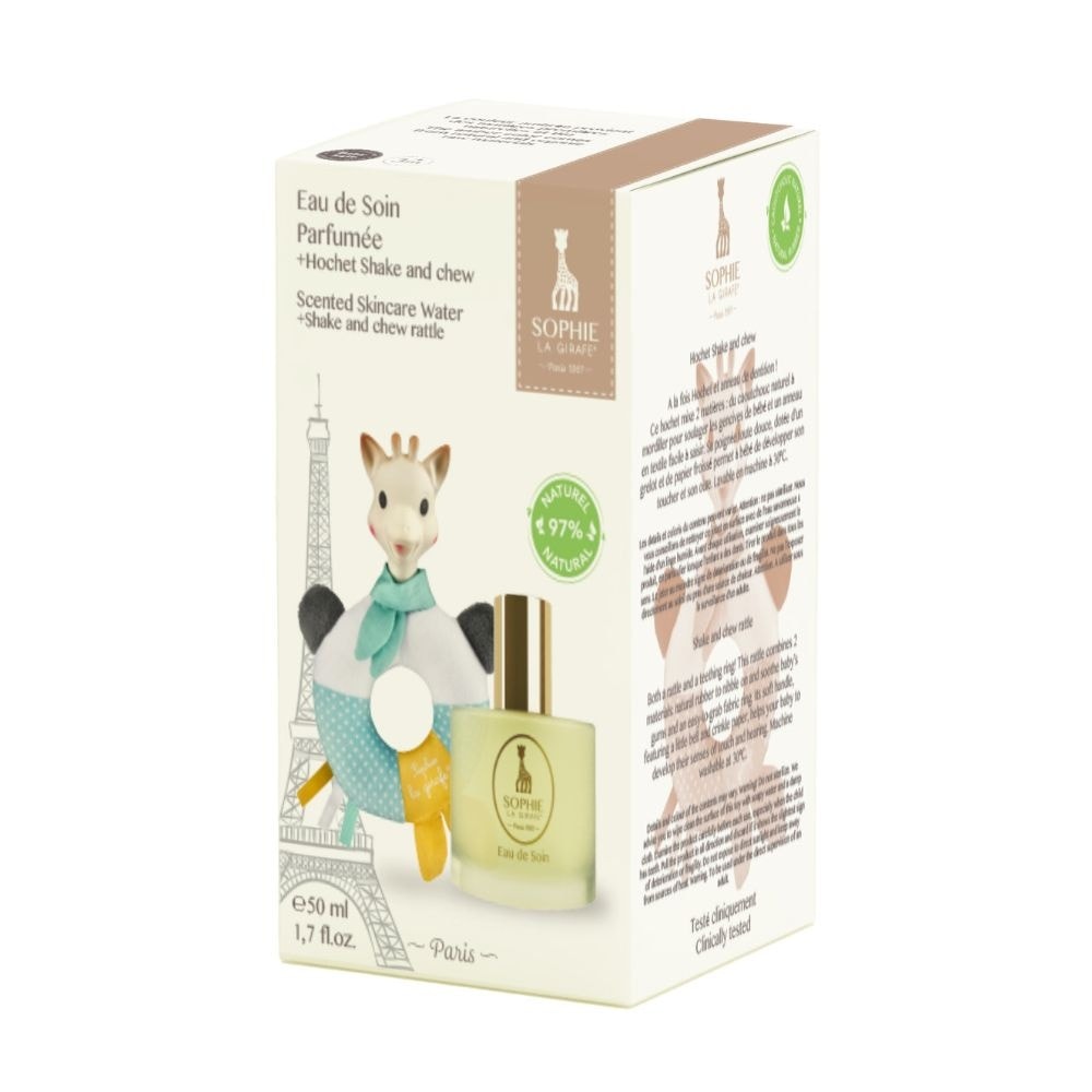sophie la girafe Coffret Eau de Soin 50 ml + Hochet Shake & Chew Coffret Eau de Soin Parfumée
