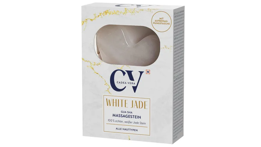 CV White Jade Gua Sha Massagestein weiß