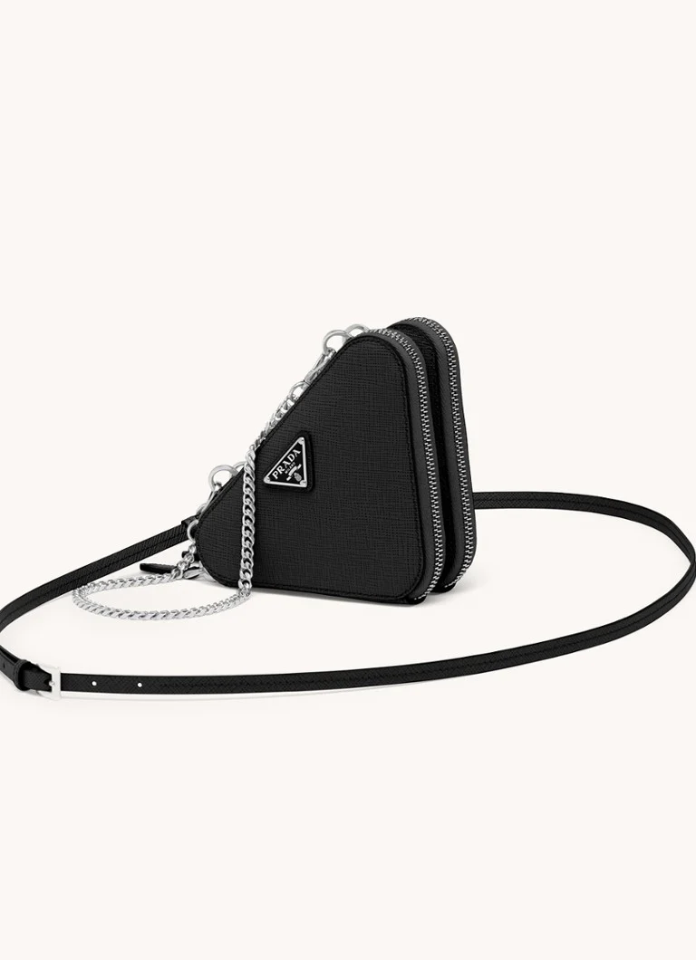 Bolsa transversal Prada Mini em couro