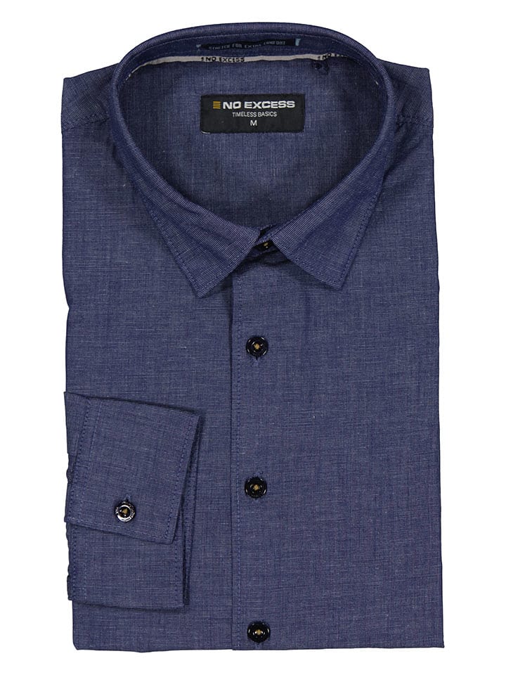 No Excess Hemd - Regular fit - in Dunkelblau günstig kaufen