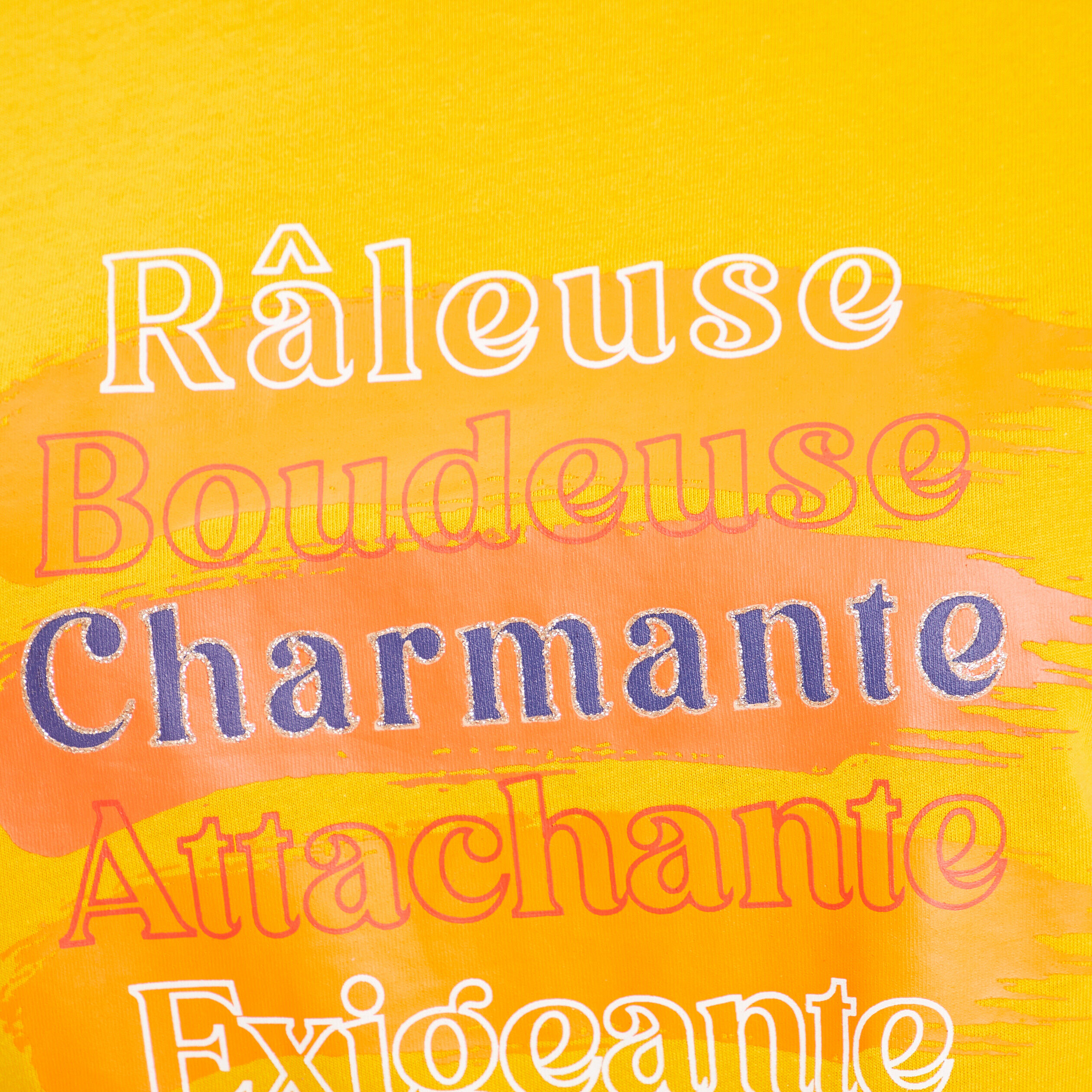 T-shirt manches courtes jaune or femme | Cache Cache