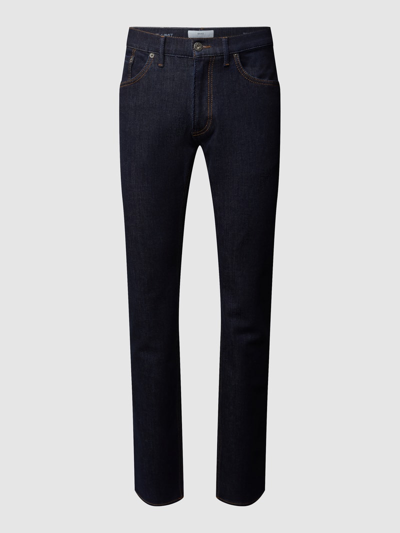Regular Fit Jeans mit hohem Stretch-Anteil Modell 'Chuck' - 'Hi Flex' in dunkelblau