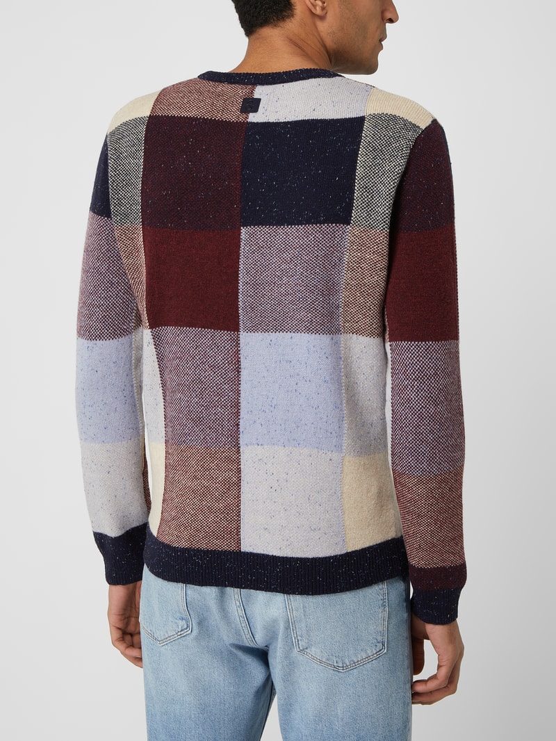Pullover aus Wollmischung in bordeaux rot