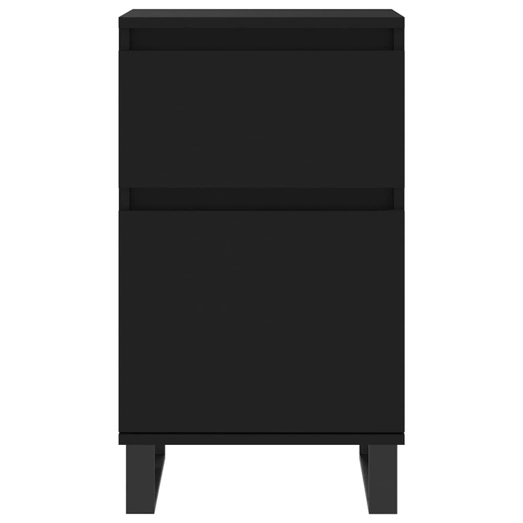 vidaXL Anrichte Sideboards 2 Stk Schwarz 40x35x70 cm Holzwerkstoff