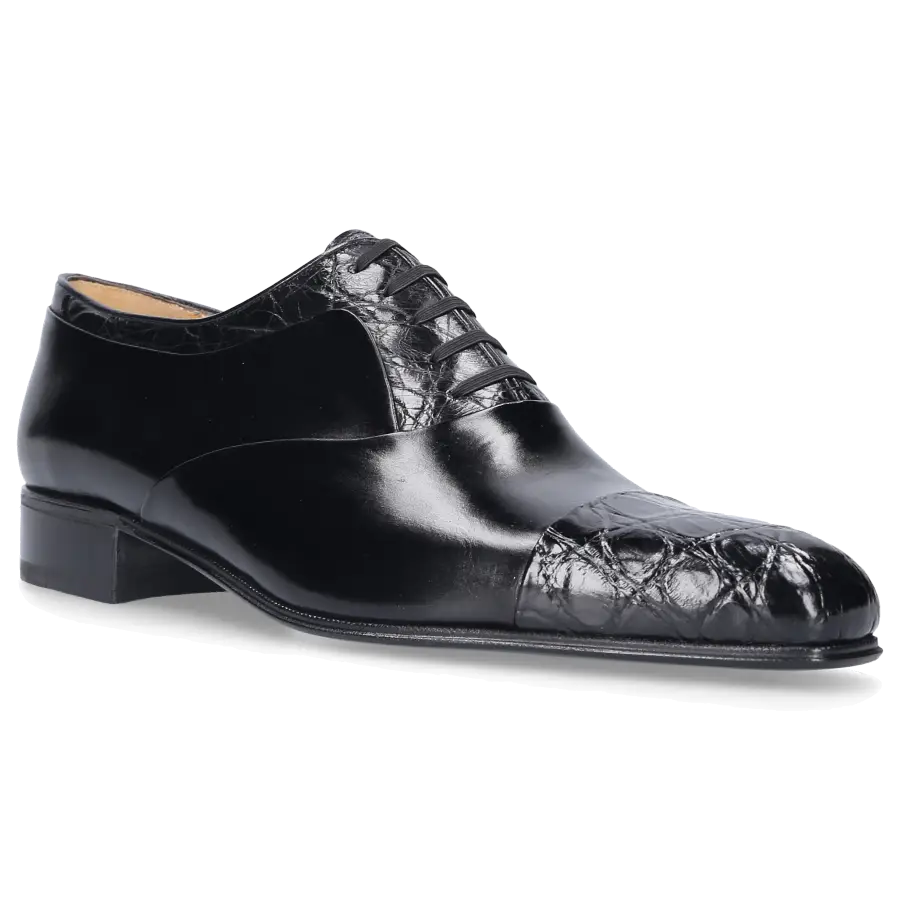 Artioli - Businessschuhe Oxford SHANTUNG Alligatorleder - schwarz