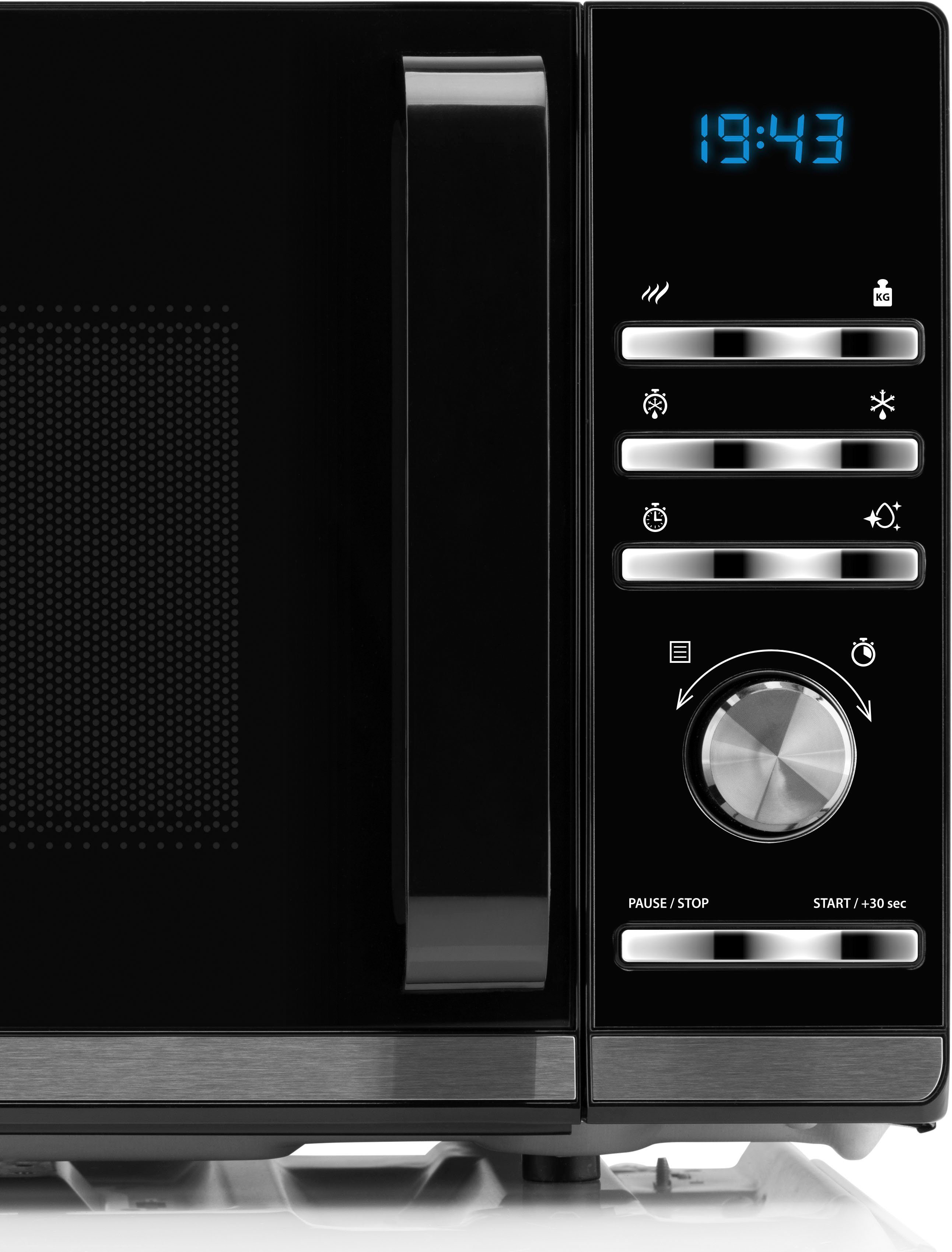 eta Mikrowelle Galeto ETA121090010, Mikrowelle, 20 l, schwarz mit 3 Auftaufunktionen und 700 Watt