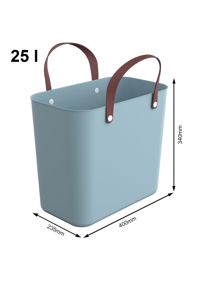 Rotho Albula Einkaufskorb 25l, Kunststoff (PP recycelt) in Skilla türkis ged. günstig kaufen onesize