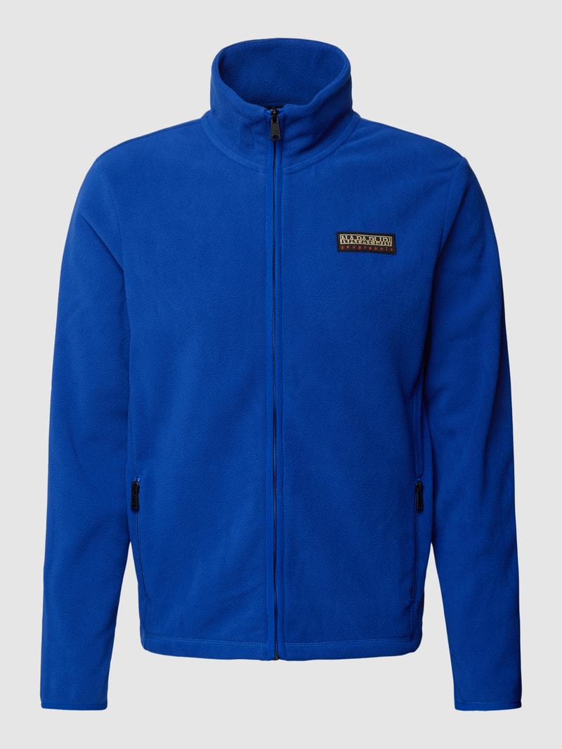 Fleecejacke mit Reißverschlusstaschen Modell 'IAATO' in ozean blau