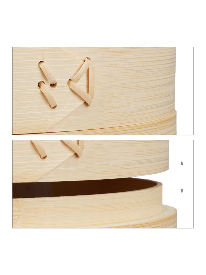 relaxdays Bambusdämpfer in Natur - Ø 24 cm günstig kaufen onesize