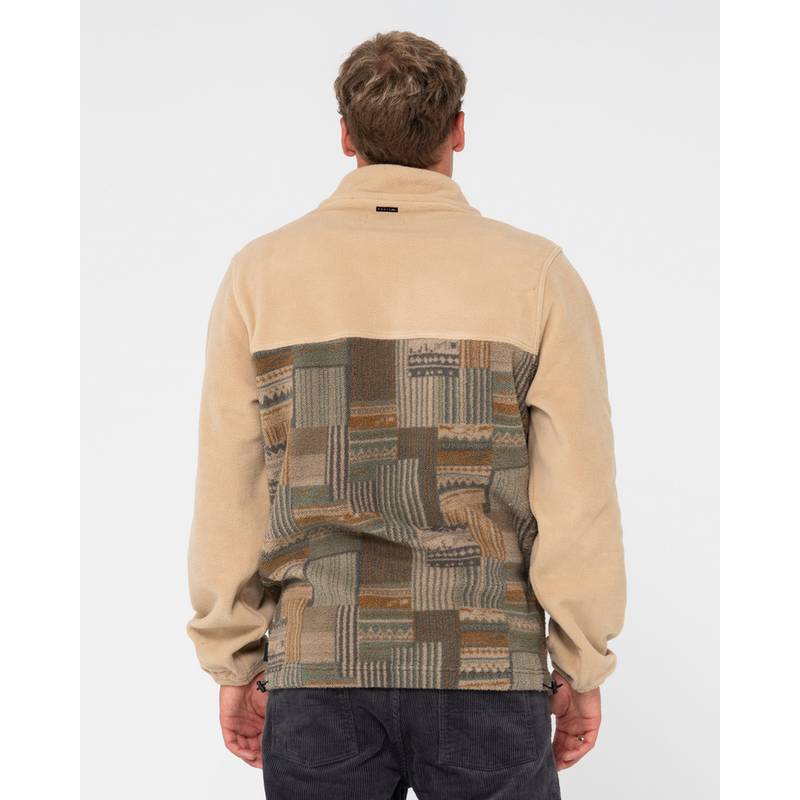 RUSTY SHAG PANELED FULL ZIP FLEECE Fleecejacke Herren