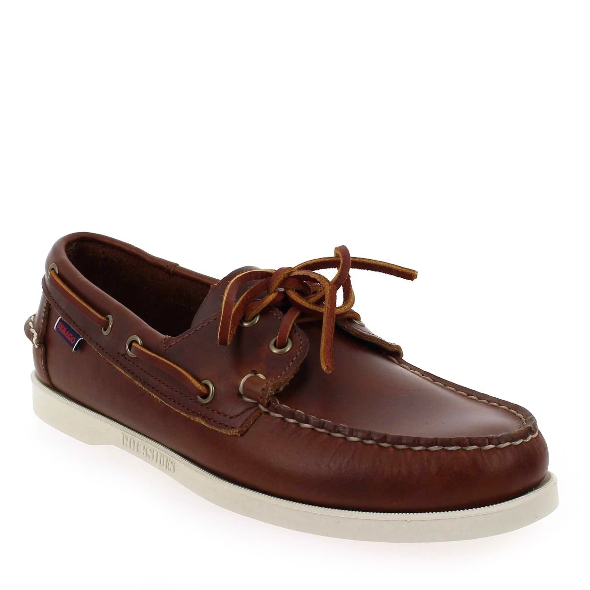 Sebago  DOCKSIDE PORTLAND WAXED - Marron