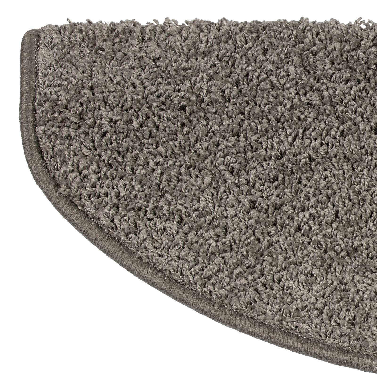 Stufenmatte Shaggy-Stufenmatte Madrid, Treppenschoner, 16 Farben, 2 Varianten, Karat, Halbrund