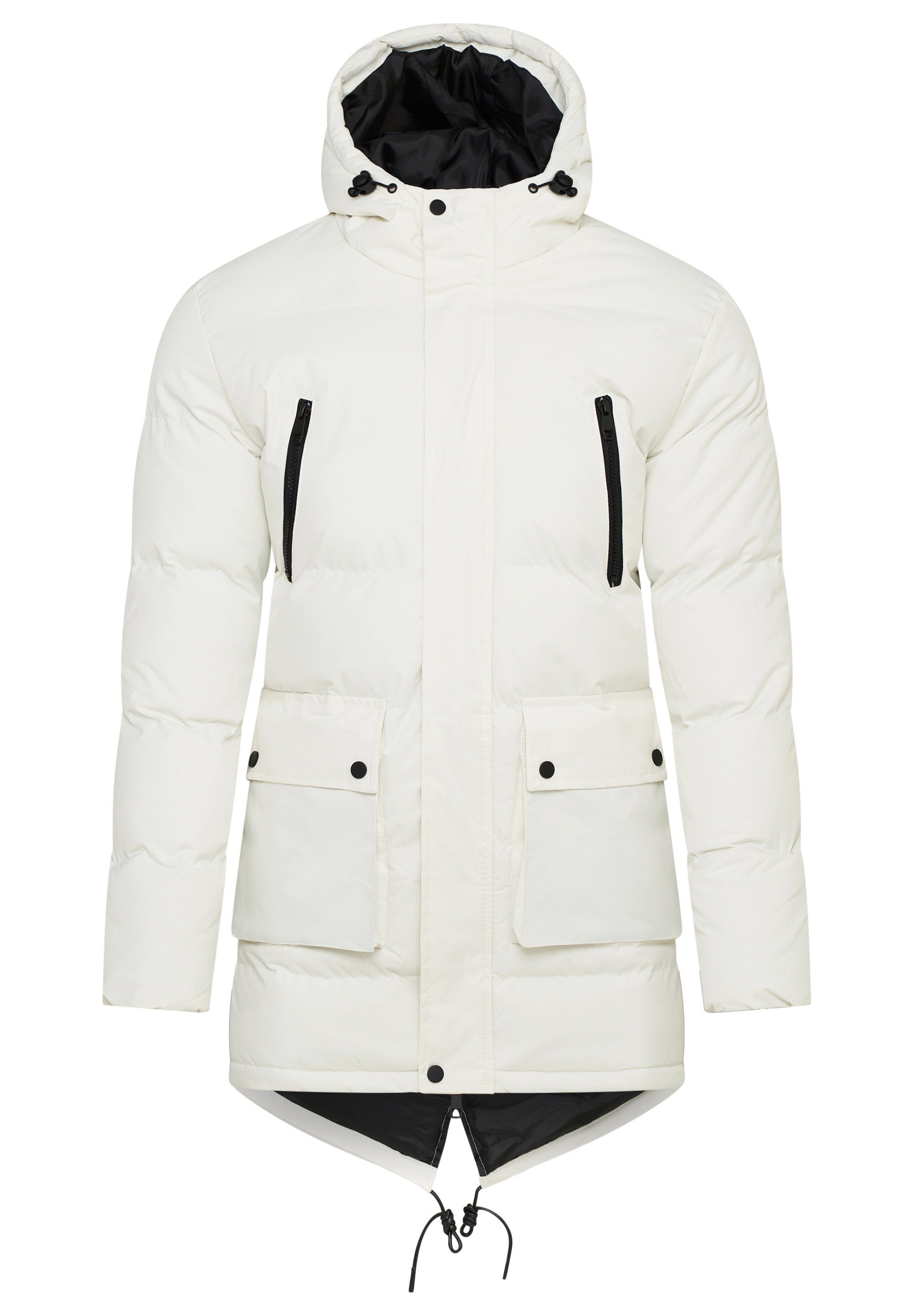 SOULSTAR Parka MJKENT Parka Puffer Jacke mit Kapuze Wintermantel Steppjacke
