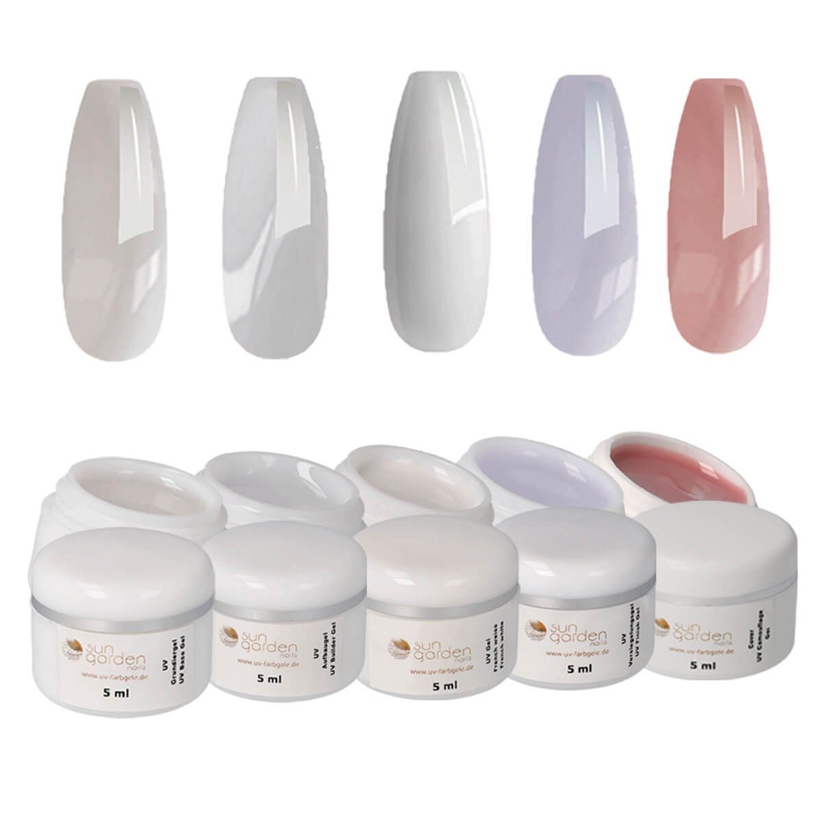 Sun Garden Nails Nagellack-Set UV Gel Starterset Starlight inkl. UV-LED Kombi Gerät
