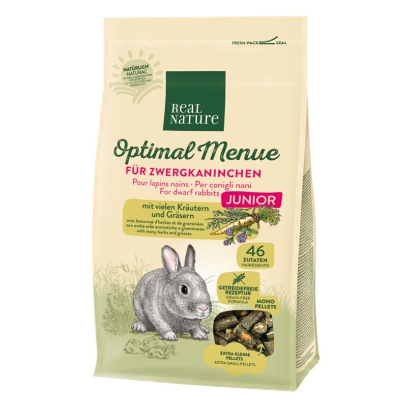 REAL NATURE Hauptfutter REAL NATURE Zwergkaninchen Junior 500g