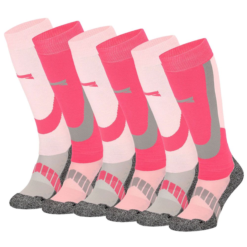 Xtreme 6 Paar Multi Pink Unisex Skisocken