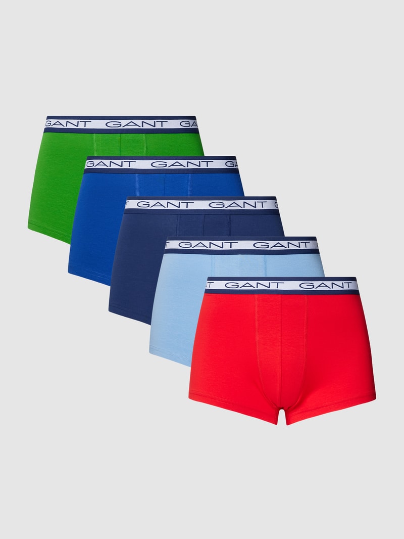 Trunk mit elastischem Logo-Bund im 5er-Pack Modell 'Basic Trunk' in grün