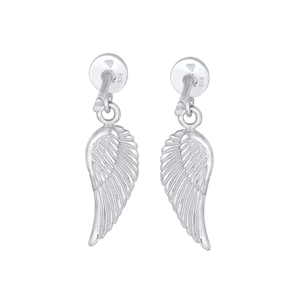 Elli Elli Boucles d'Oreilles Femmes pendentif d'ailes ange gardien basique en argent s Boucles d'oreilles