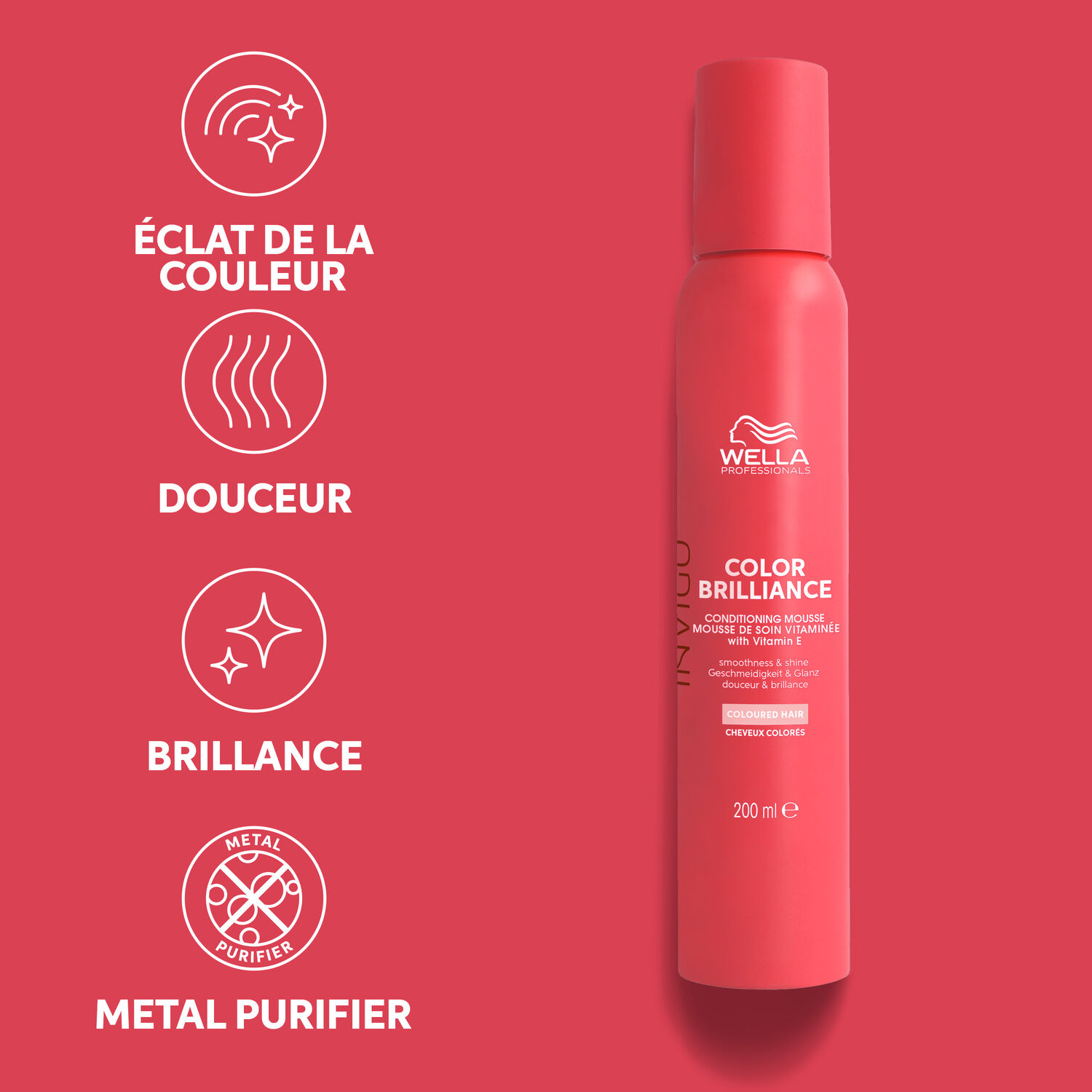 Wella Invigo Color Brilliance Mousse de soin vitaminée 200 ml