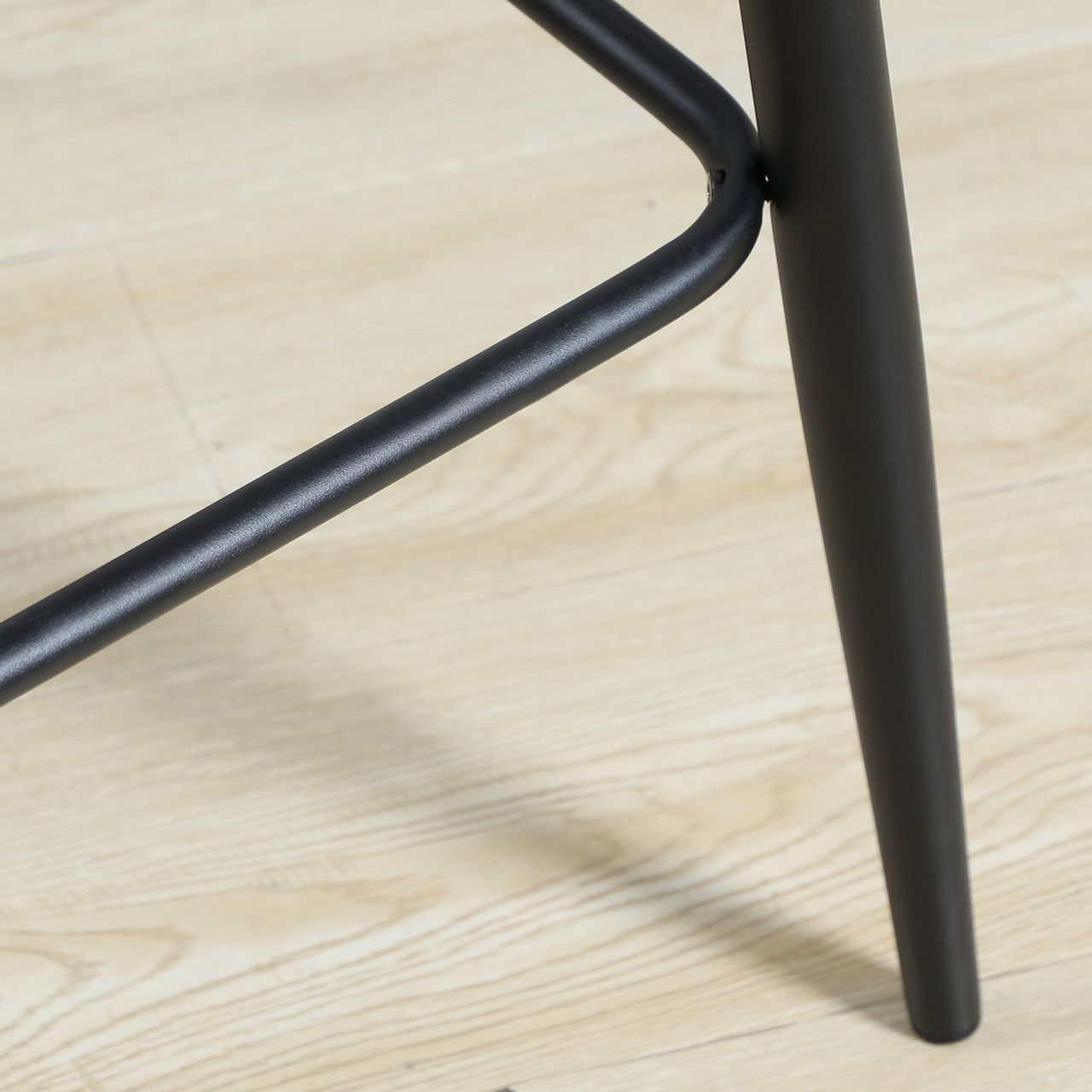HOMCOM 2er-Set Barhocker mit Fußstütze Barstühle Bezug aus Samt für Wohnzimmer