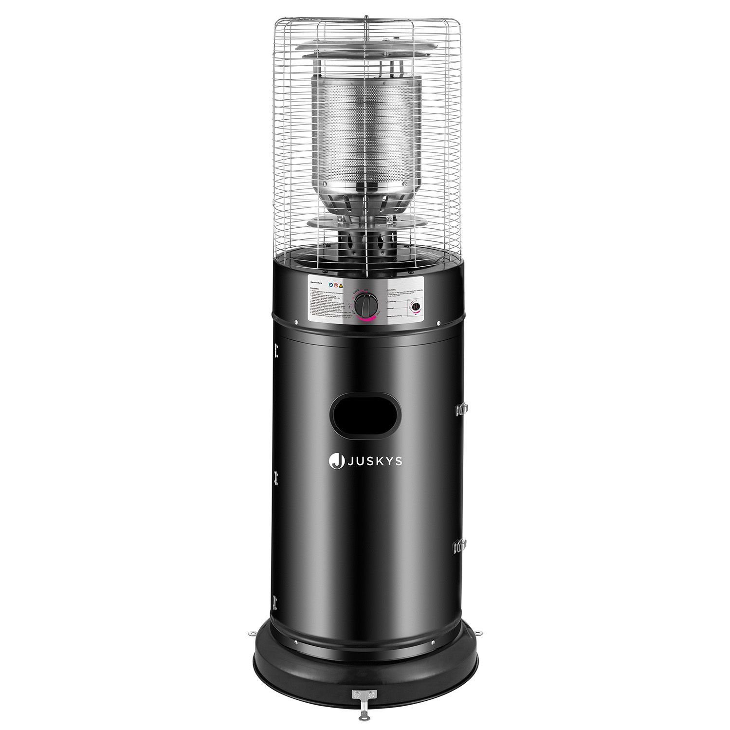 Juskys Heizstrahler Cuna, 11000 W, integrierter Kippschutz, Inkl. Druckminderer, robuste Schutzhülle