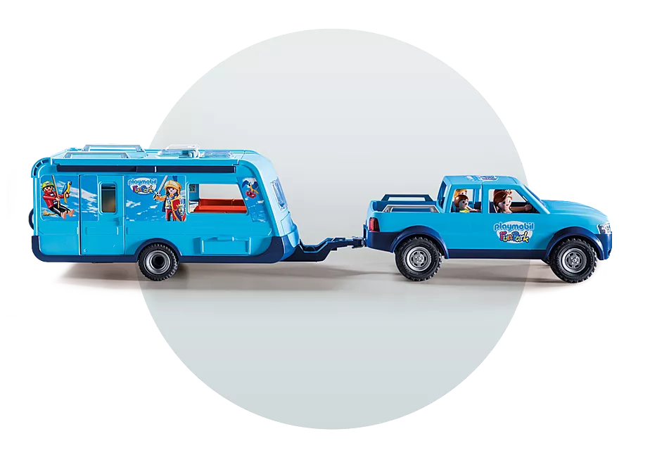 PLAYMOBIL-FunPark Pick-Up mit Wohnwagen