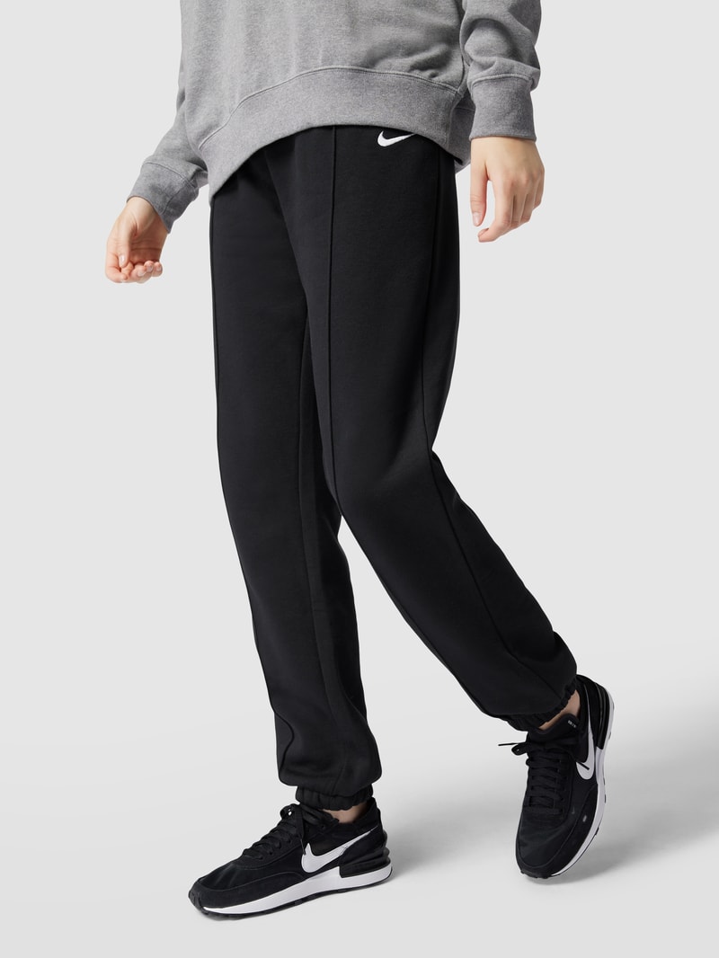 Sneaker mit Label-Details Modell 'Waffle One' in schwarz
