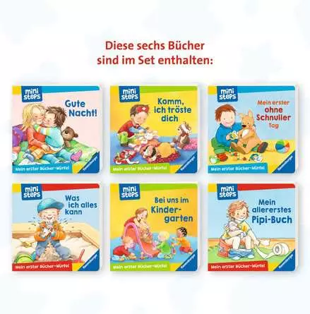 ministeps: Mein erster Bücher-Würfel: Töpfchen, Schnuller, Gute Nacht (Bücher-Set)