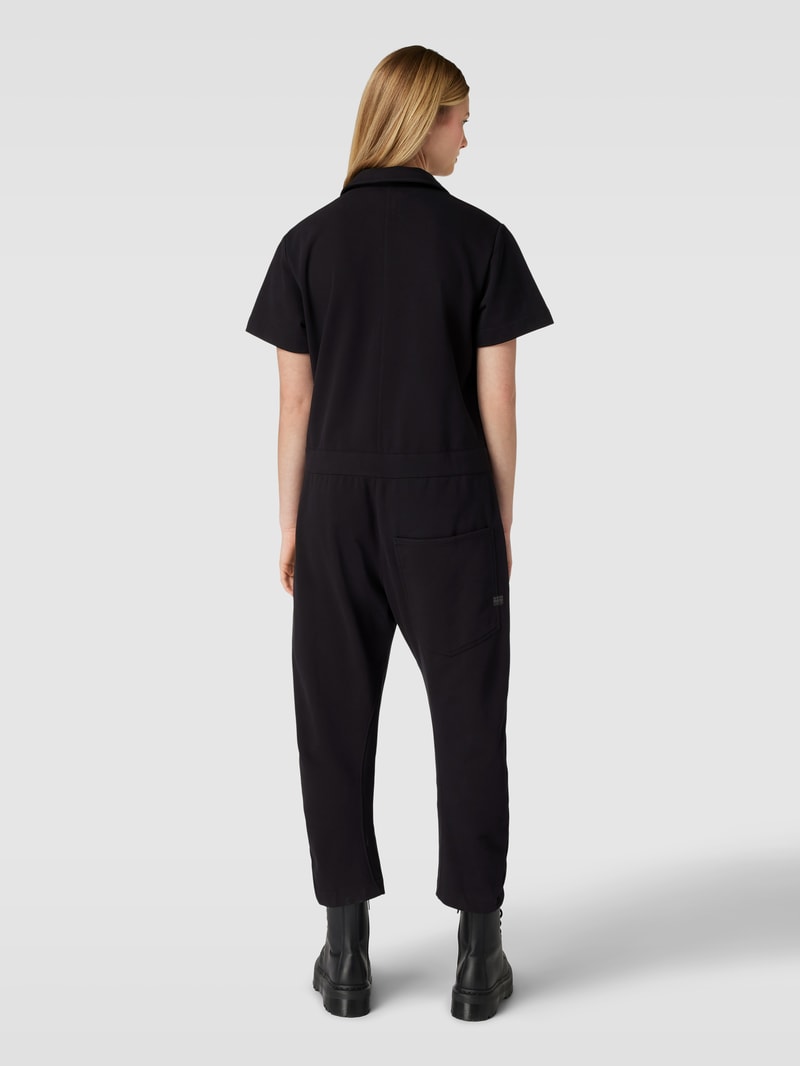 Jumpsuit mit Umlegekragen Modell 'Worker' in schwarz