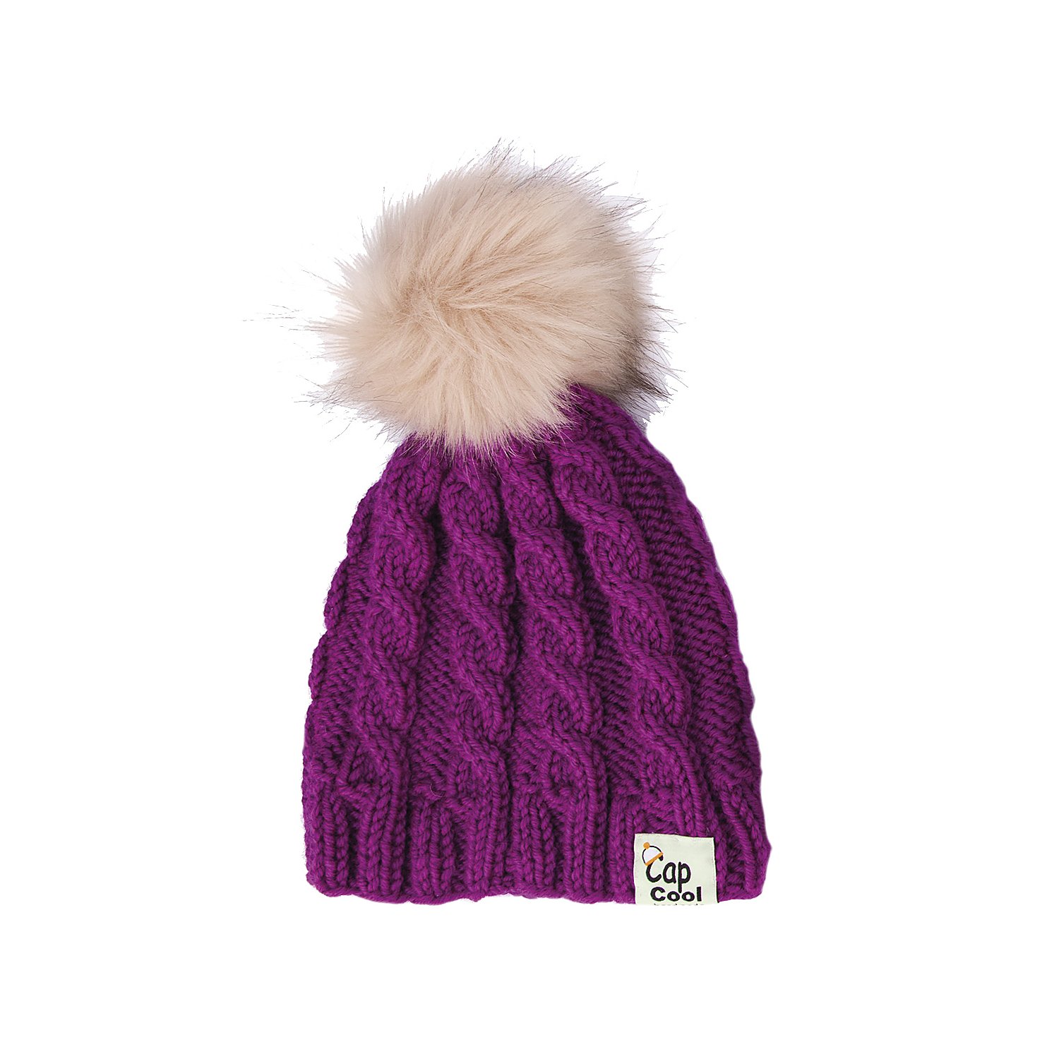 buttinette Fellimitat-Bommel, rosé, Größe: 12 cm Ø