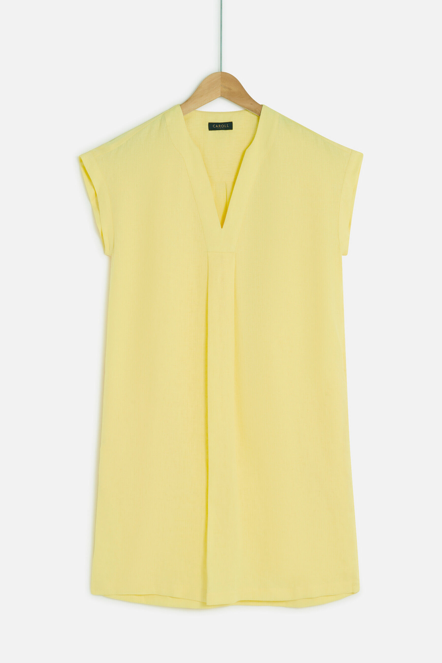 robe mirabelle 100% lin jaune femme