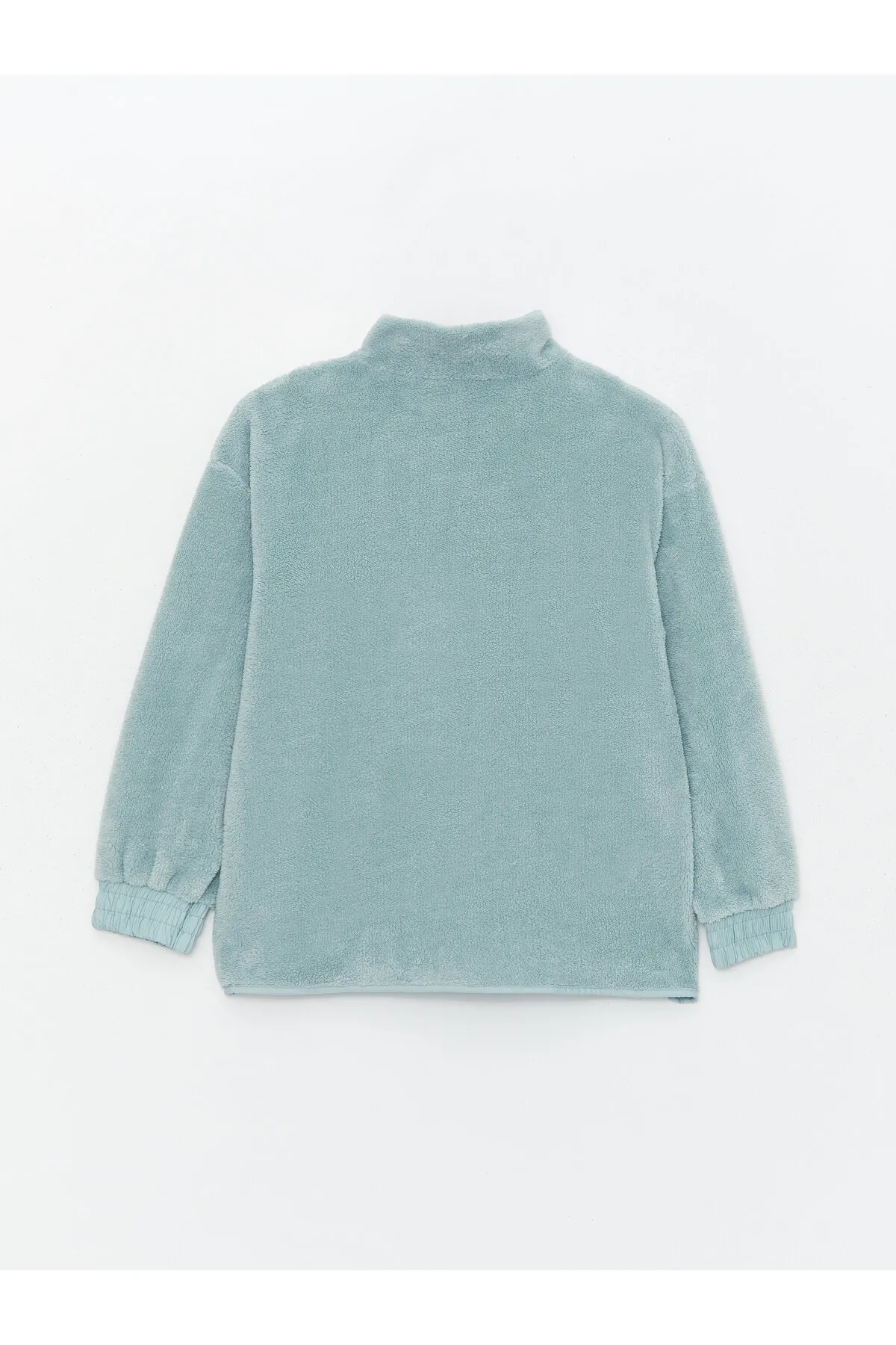 LC Waikiki  Einfarbige, langärmlige Oversize-Damentunika mit hohem Kragen